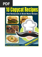 10 Copycat Recipes From Restaurants and Brand Name Recipes