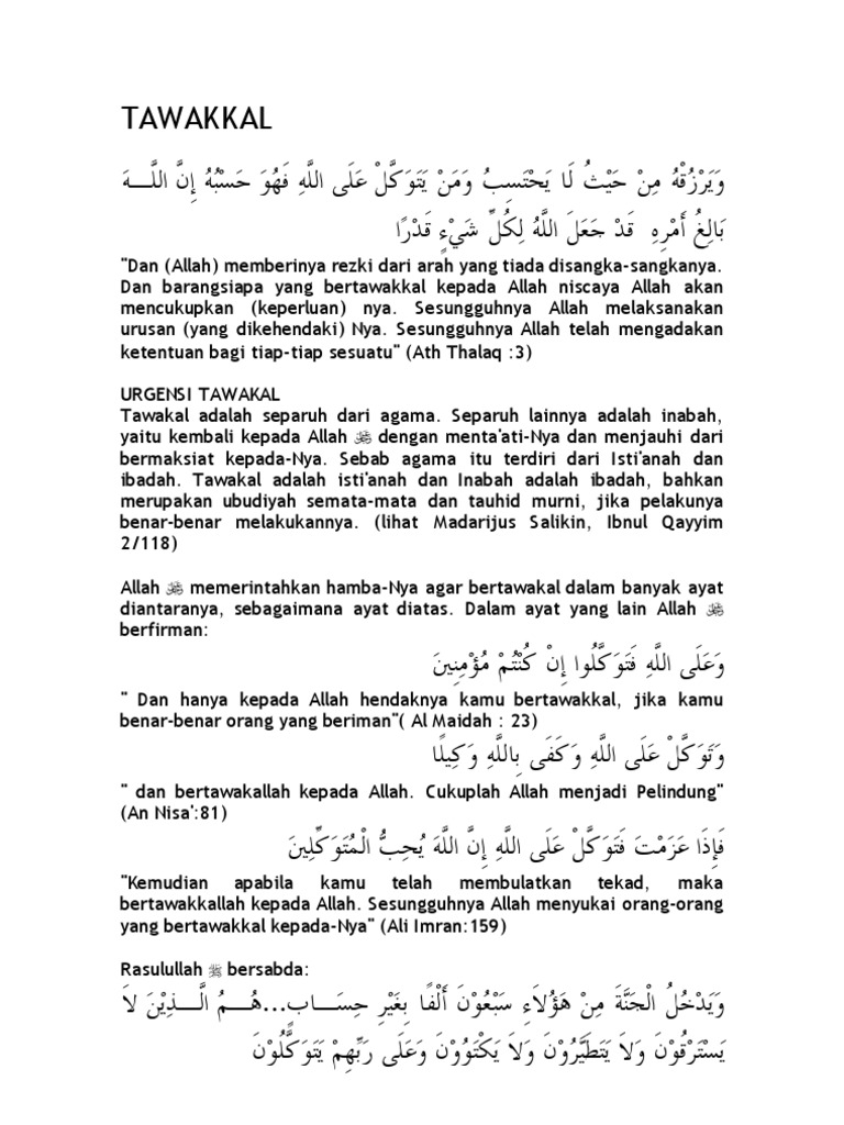 Tawakkal Pdf