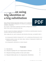 Integration Using Trig Identities or A Trig Substitution