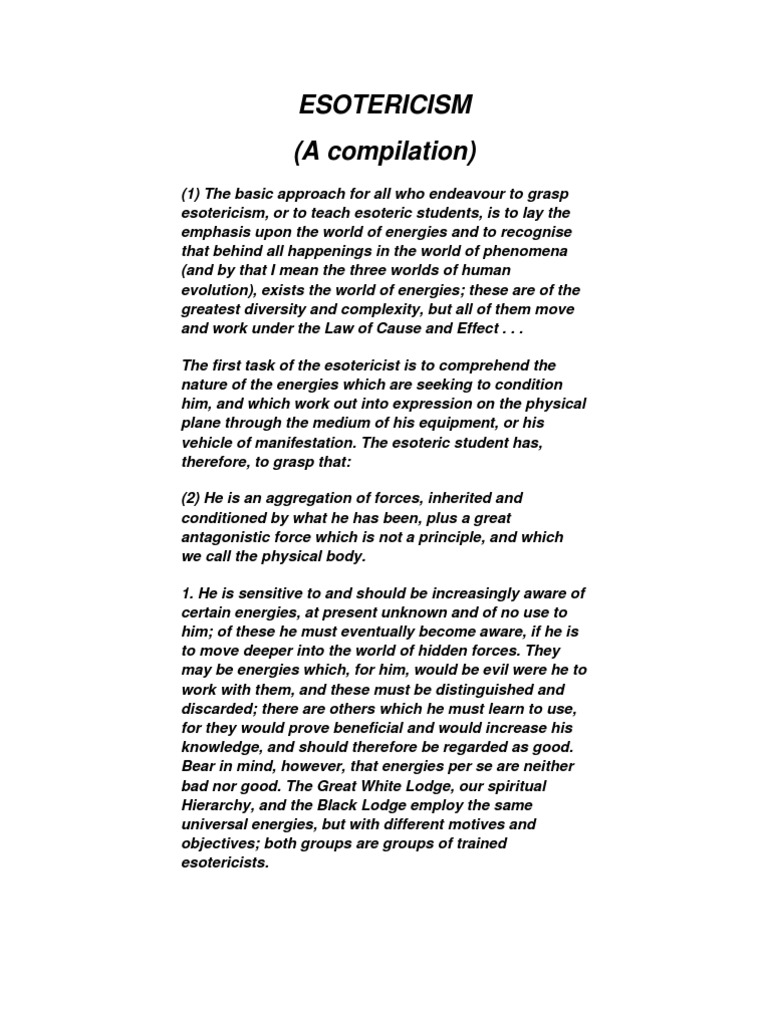 Understanding Esoteric Energies | PDF