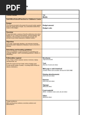 Creative Brief Template