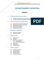 Temario Curso de Mantenimiento Industrial