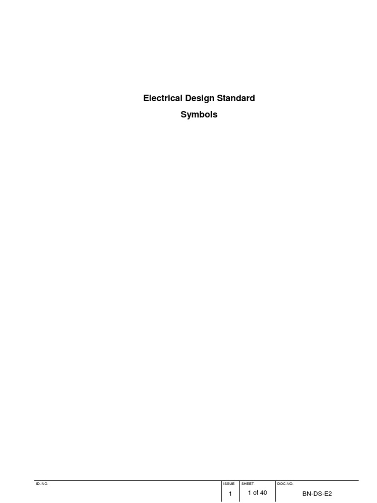 Electrical Design Standard Symbols | PDF | Switch | Inductor