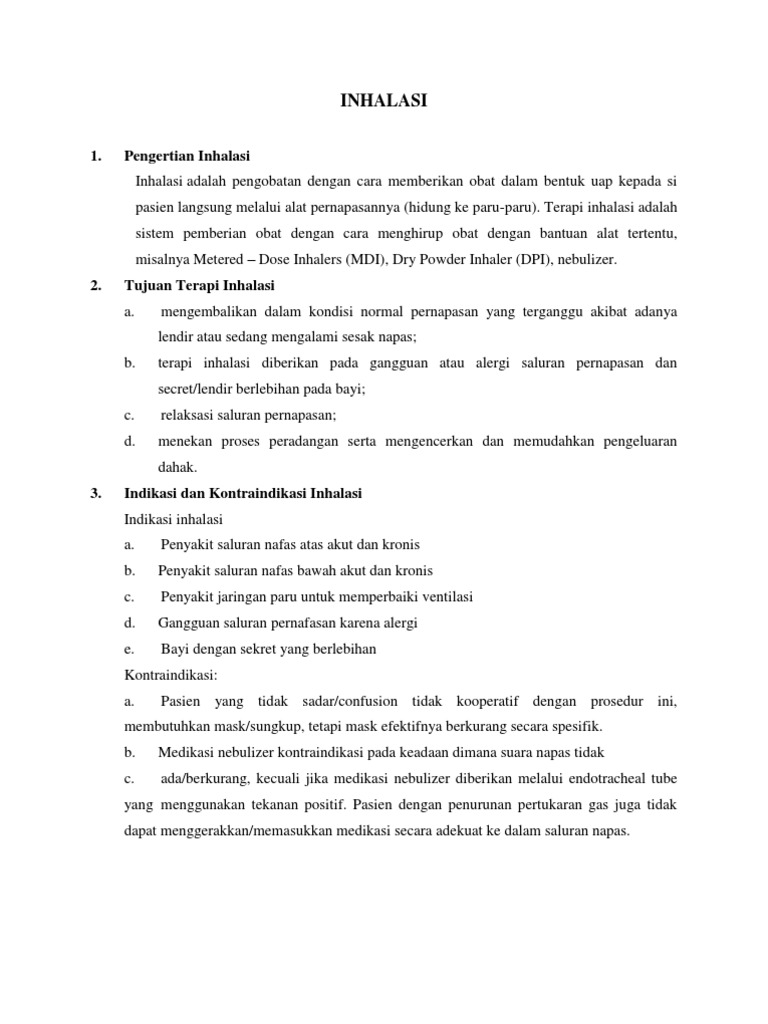 INHALASI | PDF | Kesehatan Holistik
