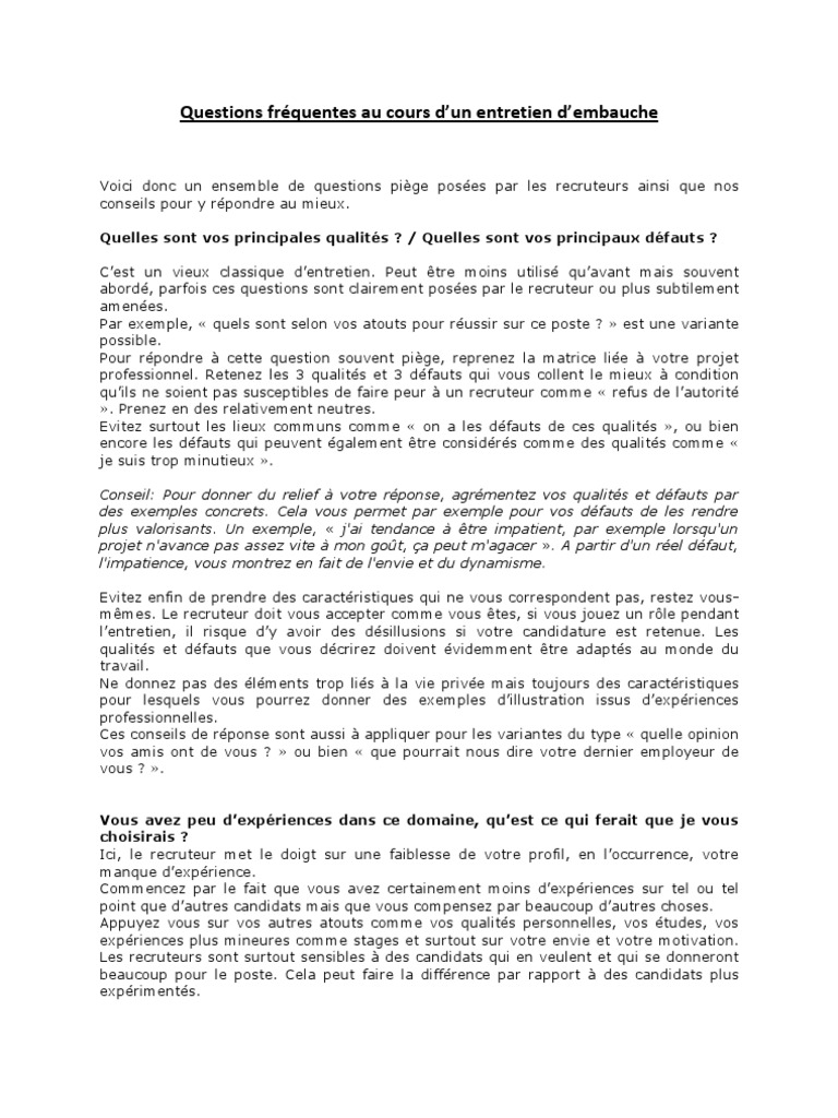 Questions au cours d'un entretien d'embauche.pdf  Recherche d'emploi