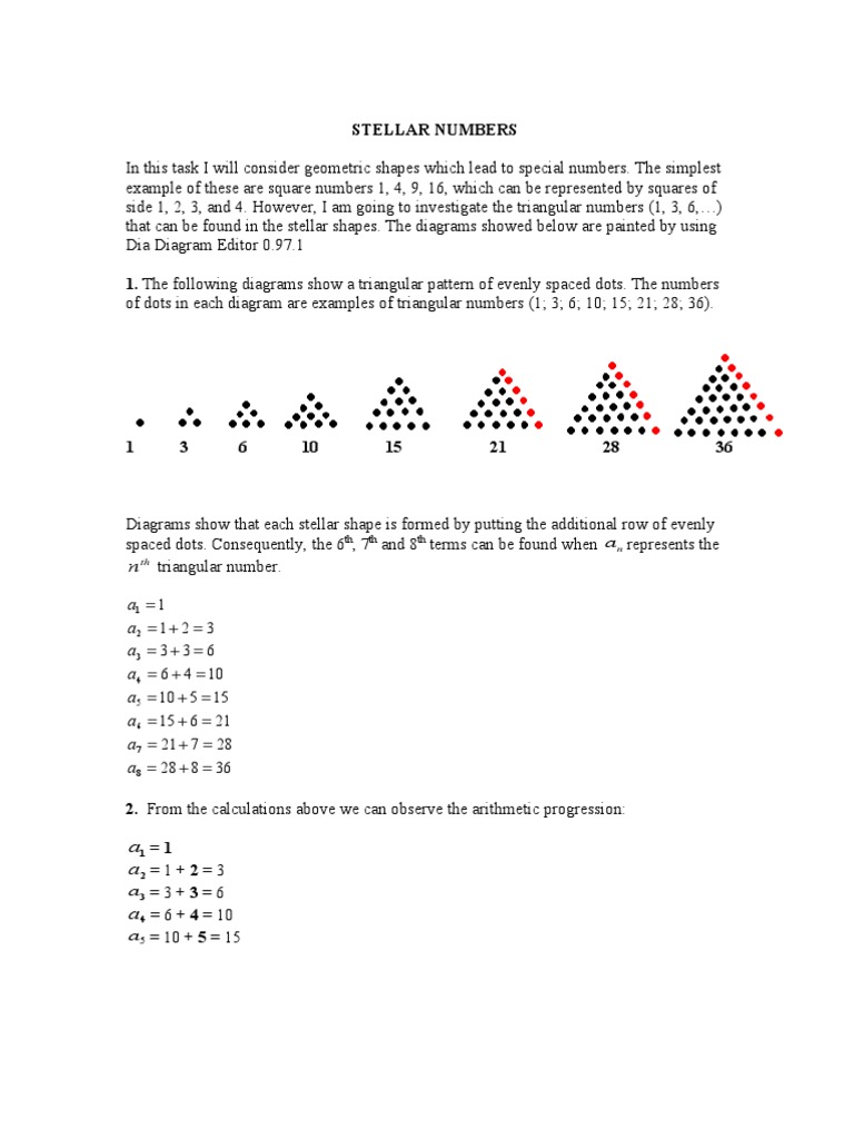 Stellar Numbers PDF Mathematical Analysis Mathematical Objects