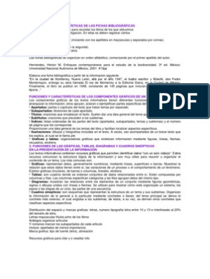 Propositos Y Caracteristicas De Las Fichas Bibliograficas