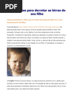 7 Etapas Para Derrotar as Birras Dos Seu Filho