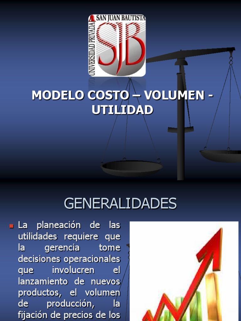 Modelo Costo Volumen Utilidad Costo Precios
