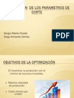 Optimizacion de Los Parametros de Corte