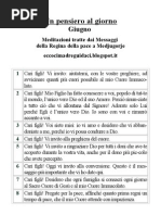 Un pensiero al giorno - Giugno 2013
