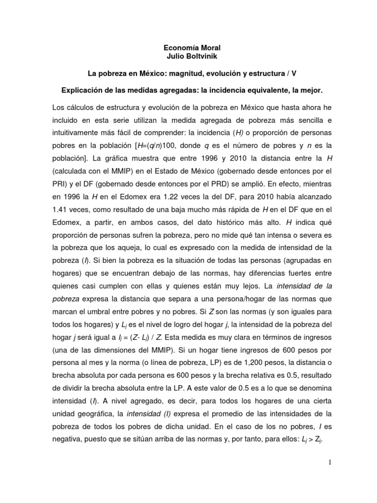 Pobreza en Mxico Magnitud Evolucin y Estructura 5-04-05-2012 | PDF ...