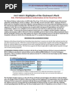 Download Chairmans Mark Summary HR 1960 - FY14 NDAA by House Armed Services Committee SN145489785 doc pdf