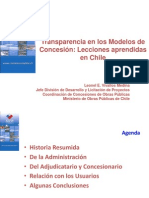 Transparencia en Los Modelos de Contratación de APPs - Lecciones de Chile