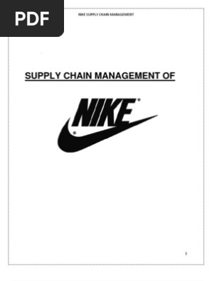 nike supply chain management ppt