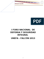 I Foro Nacional de Defensa y Seguridad Integral UNEFA 2013 (1).doc