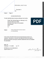 T2 B24 Working Papers Re Warning 1 of 2 FDR - 3 Withdrawal Notice - Interview Summary - DCI Directive - CIA Threat Assessments 117