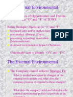 The External Environmental: Think in Terms of Opportunities and Threats - The "O" and "T" of TOWS