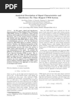 Analytical Description of Signal Characteristics and Interference For Time Hopped UWB System