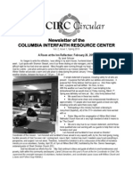CIRC Circular Vol 2 Issue 1 Newsletter of The Columbia Interfaith Resource Center
