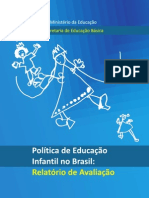 Politica Educacao Infantil Relatorio Avaliacao 260411 PDF