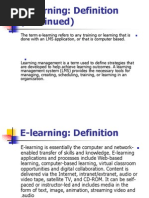 e Learning Definition