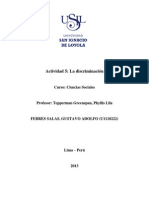 La Discriminación: Informe y Ejemplos en Los Medios de Comunicación