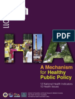 Thai Health 2011 Hia Mechanism For Healthy Public Policy