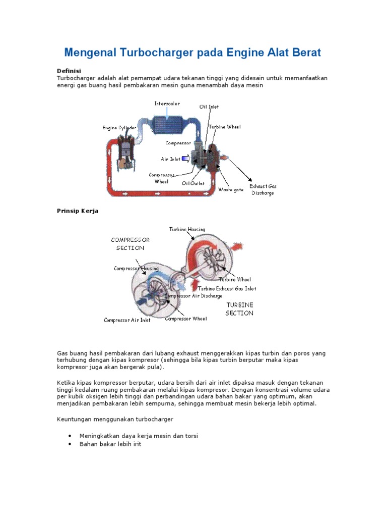 Mengenal Turbocharger Pada Engine Alat Berat