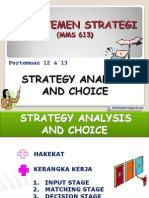 Manajemen Stategi Strategic Choice