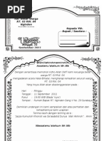 Contoh Undangan Aqiqah Doc Simpel (Kertas A4 Dibagi 4)