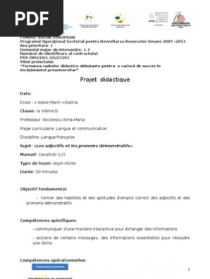 Plan Lectie Franceza Morphologie Linguistique Relations