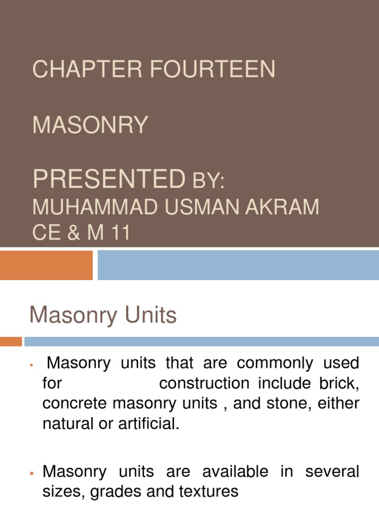 Estimating Materials and Labor Costs for Masonry Construction Using