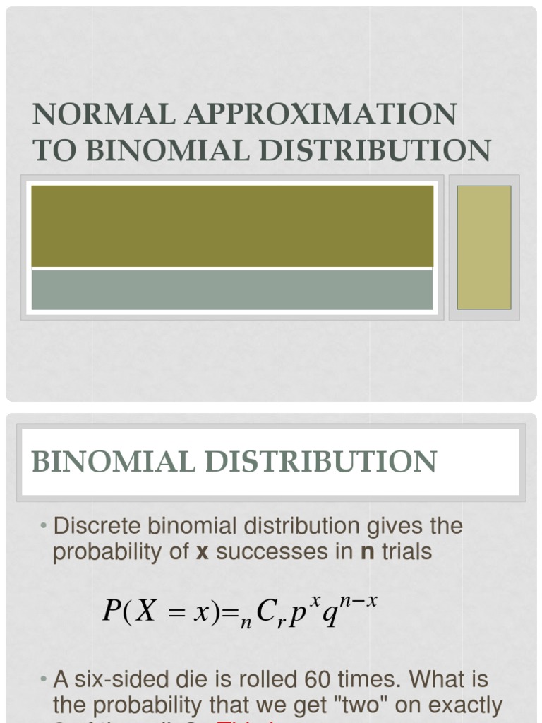 Normal Approximation to Binomial | PDF