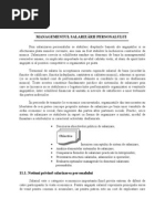 MANAGEMENTUL SALARIZĂRII PERSONALULUI