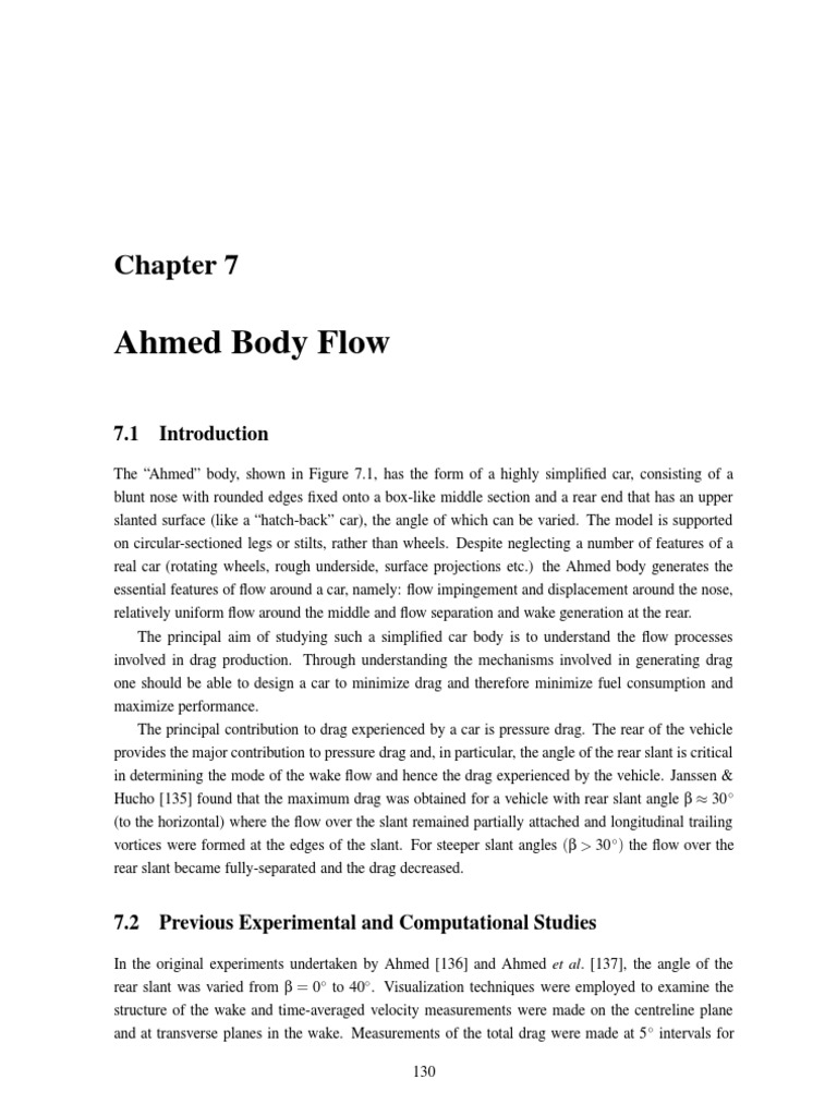 Ahmed Body Flow | PDF