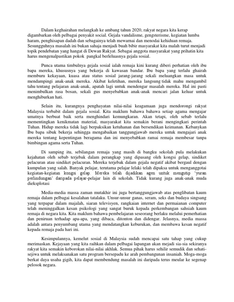 Punca Gejala Sosial Pdf