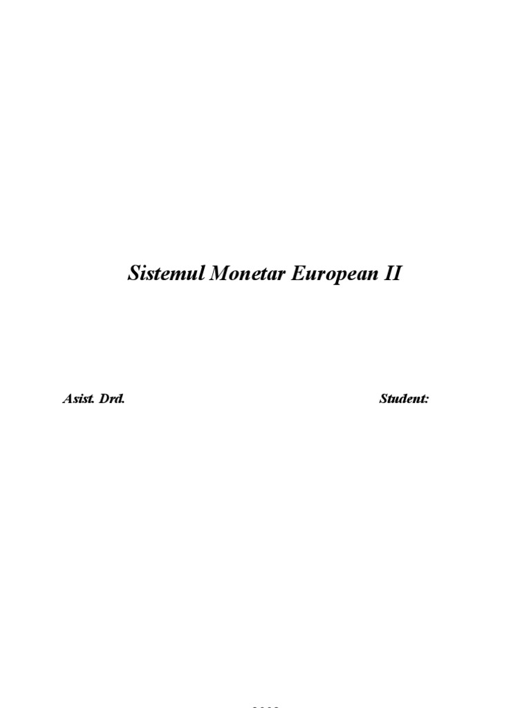 Sistemul Monetar European II | PDF