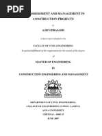 Download Risk Assessment and Management in Construction Projects Full Thesis by deviprasadha SN14565333 doc pdf