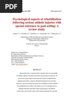 Download Psychological aspects of rehabilitation following athletic injuries  by Vasilis SN14565569 doc pdf