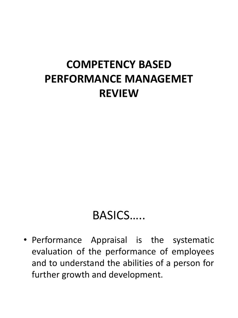 Competency Based PM | PDF | Performance Management | Competence (Human