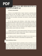 EL HOMBRE Y LA MUJER SEGÚN LA BIBLIA (PARTE 2)