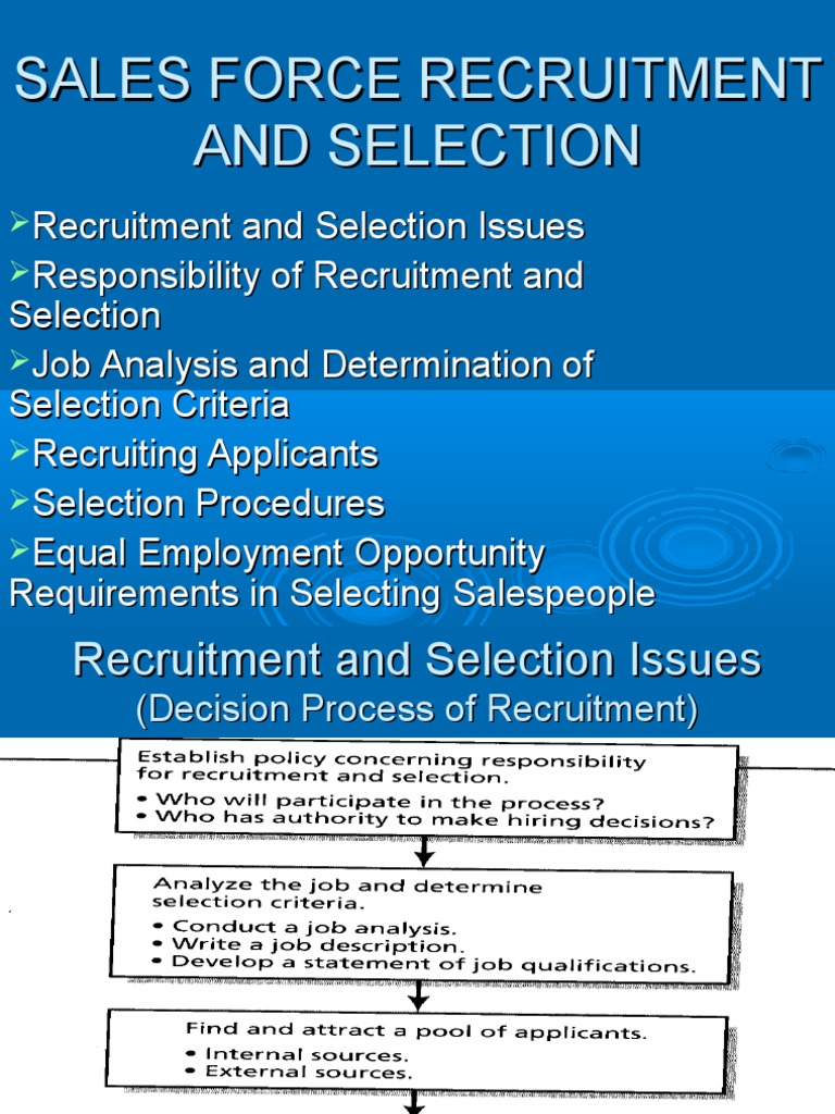 9 - Sales Force Recruitment and Selection | PDF | Recruitment 