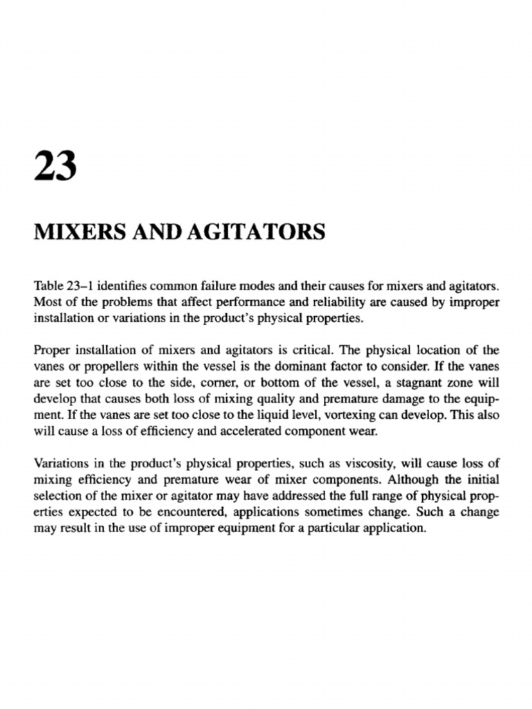 Mixers and Agitators Troubleshooting PDF