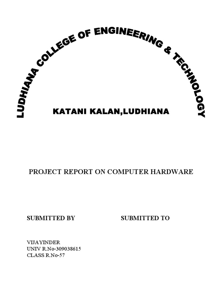 Katani Kalan, Ludhiana: Project Report On Computer Hardware | PDF ...