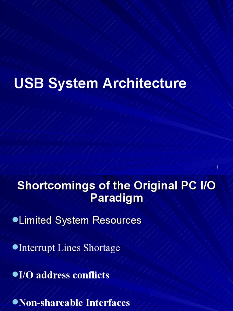 USB System Architecture Overview | PDF | Usb | Digital Electronics