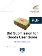 Bid Submission For Goods User Guide