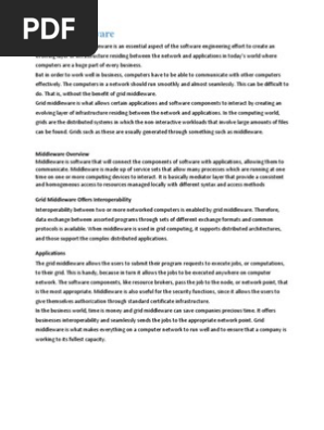 Grid Middleware