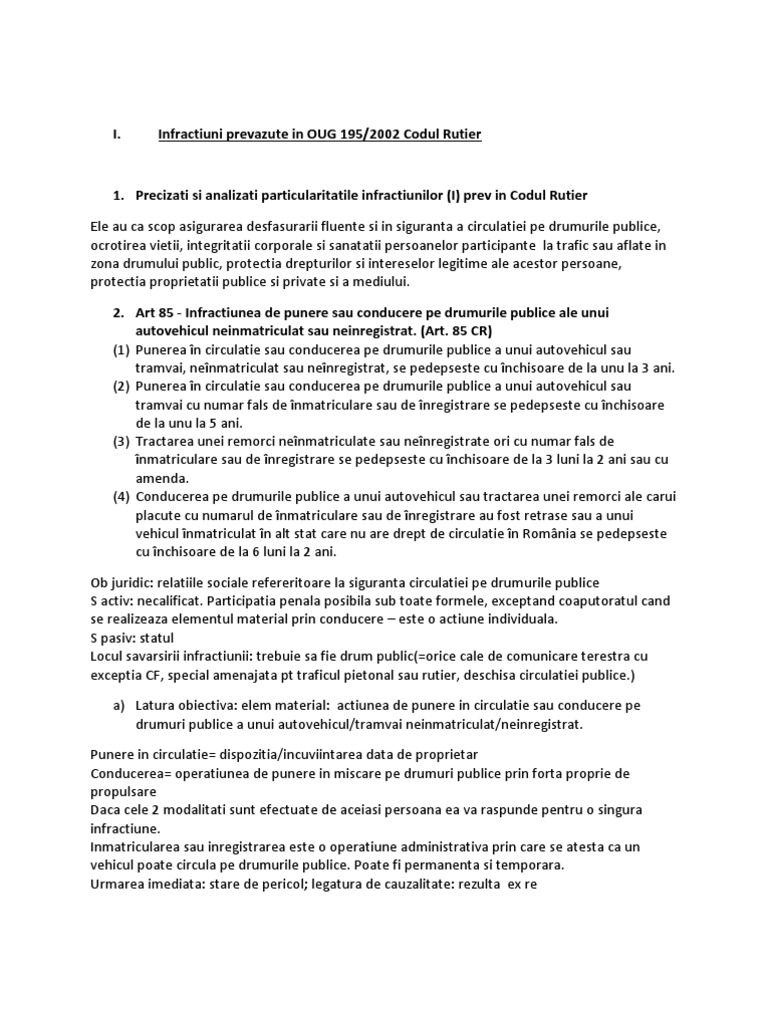 Infractiuni Prevazute in Legi Speciale | PDF
