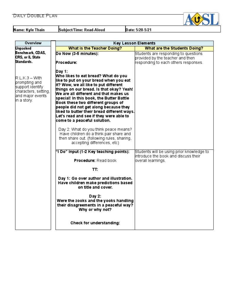 ReadAloud The Butter Battle Book 2 PDF Reading Comprehension Education Theory